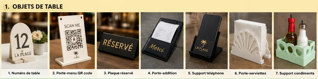 Objets de table